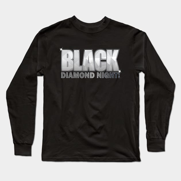 Black Diamond Night Long Sleeve T-Shirt by G-Art Swiss